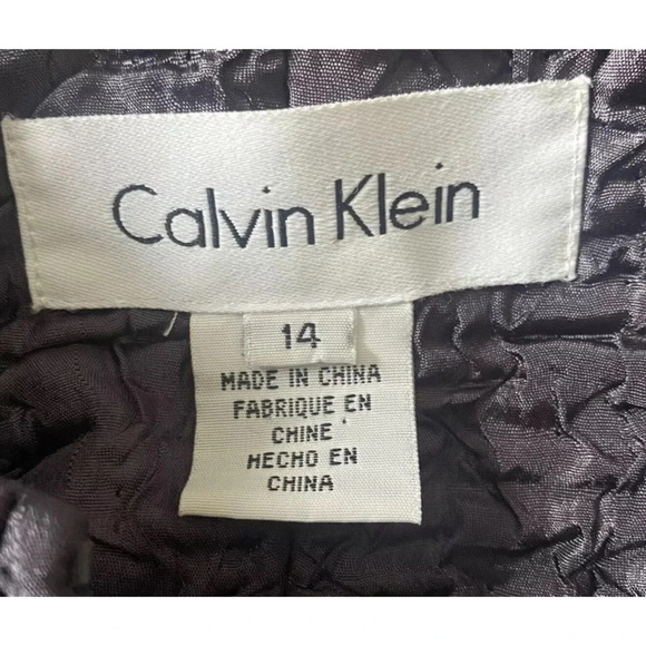 Calvin Klein Purple Textured Zip Front Blazer Jacket Career Womens Size 14 - Picture 3 of 5
